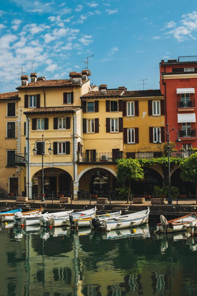 Amazing view of Desenzano del Garda and lake Garda. photo