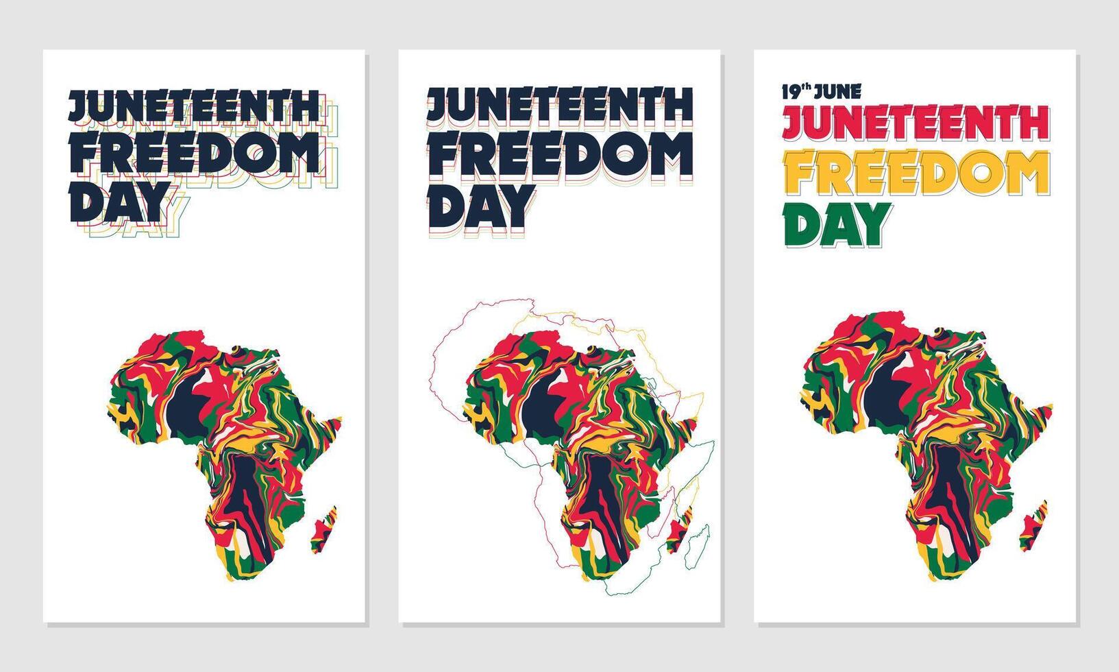 juneteenth celebration background, bundling, for social media template vector