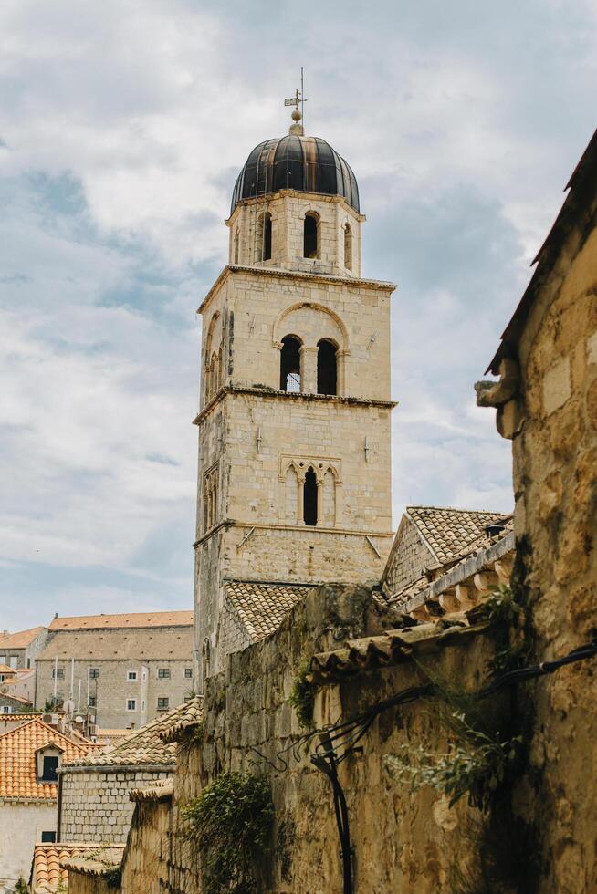 Amazing view of Dubrovnik old town in a sunny day. Travel destination in Croatia. photo