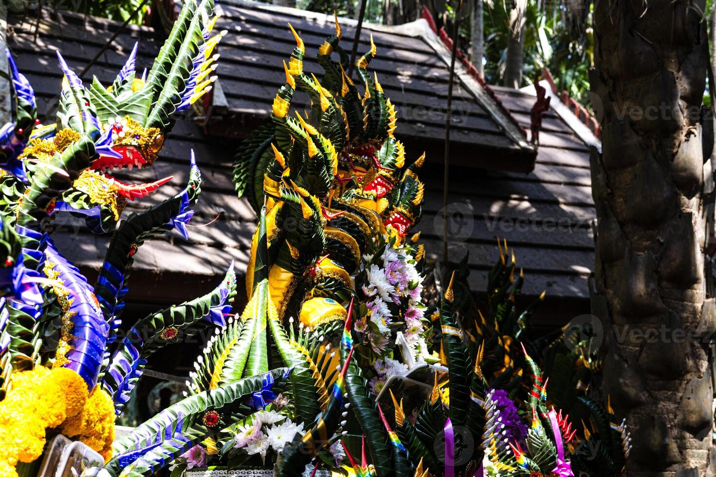 Banana Leaf Made As A Serpent Used As A Sacrifice photo