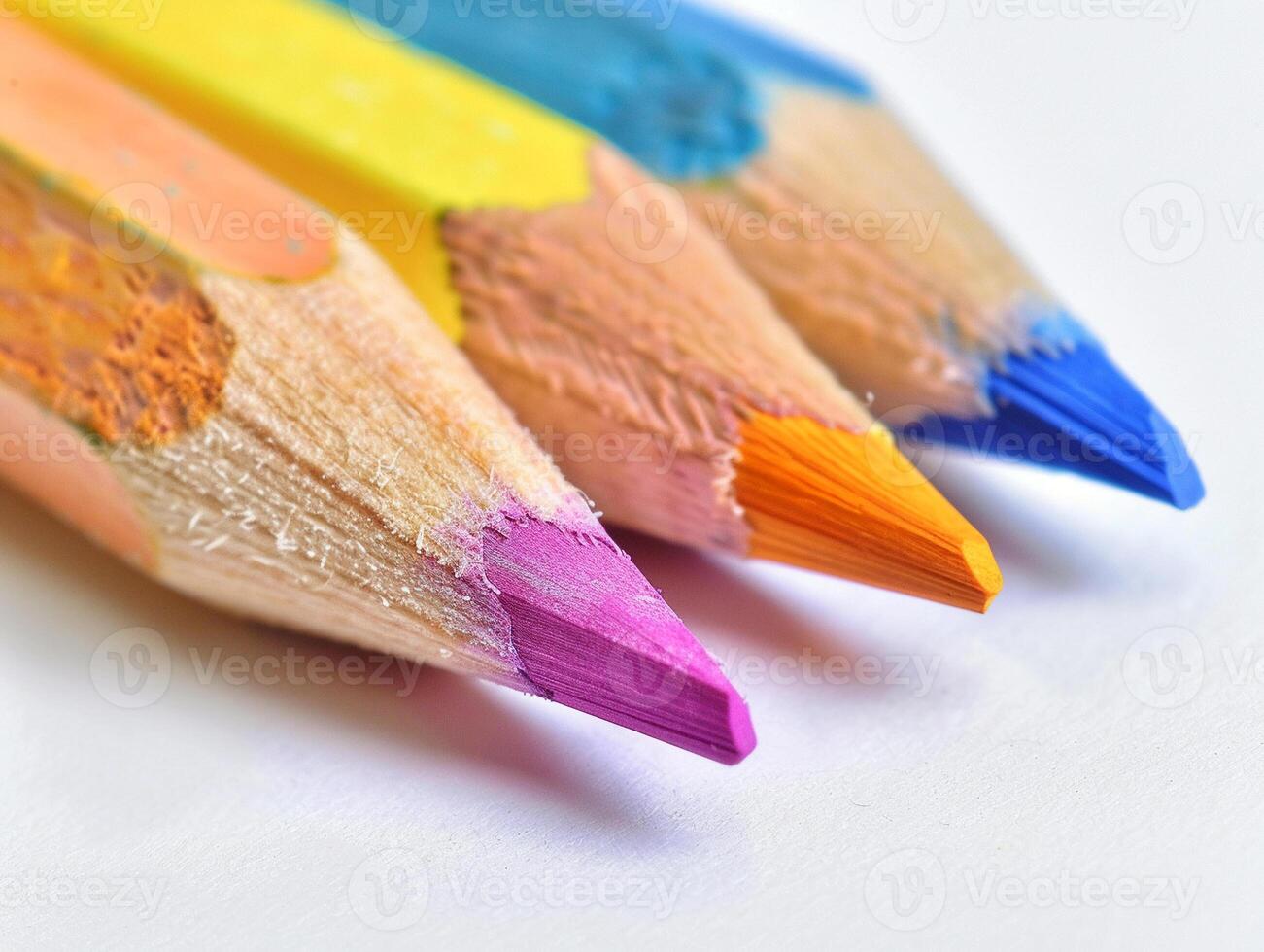 Vibrant colors elevate simplistic pencil sketches, adding depth and energy photo