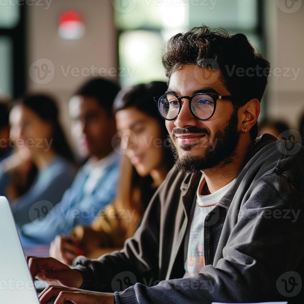Online learning reshapes education, merging virtual and in-person classroom dynamics photo