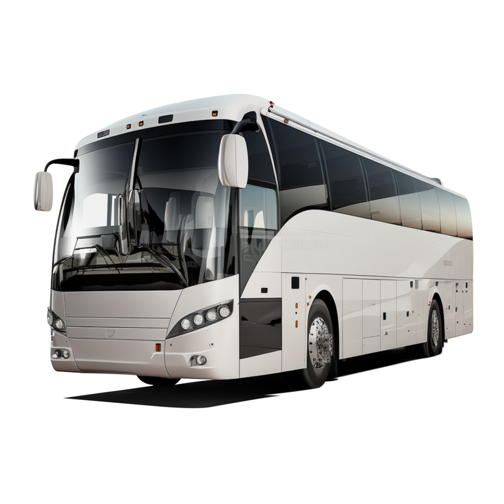 Travel bus on transparent background, png