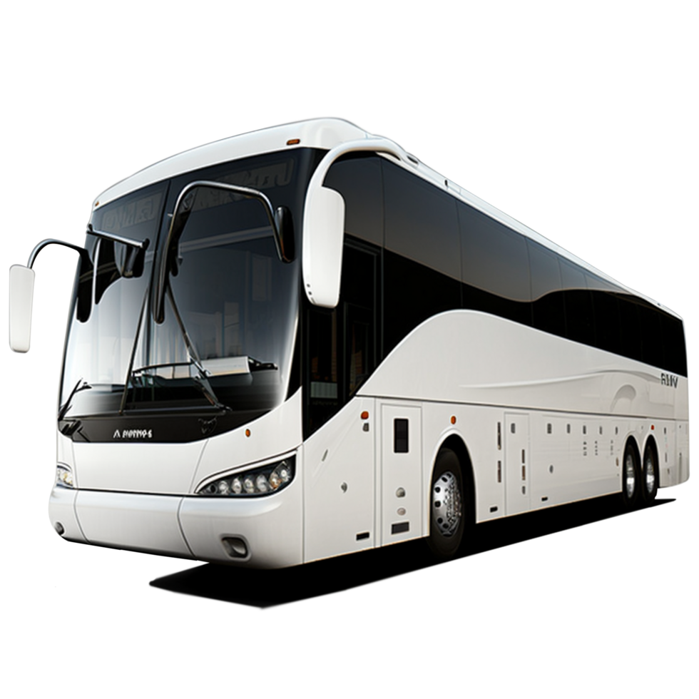 Travel bus on transparent background, png