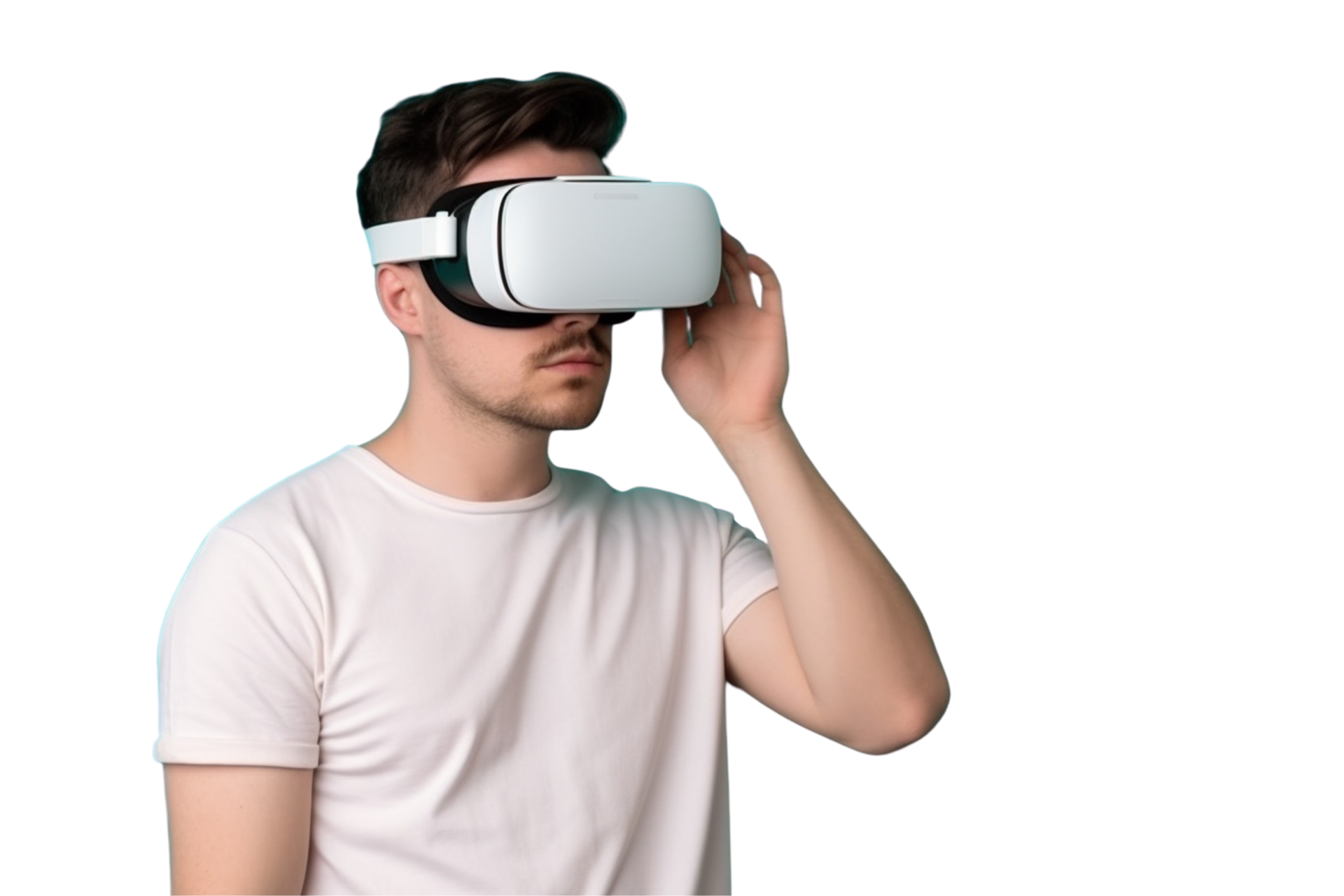 Man wearing VR headset on Transparent Background 44283775 PNG