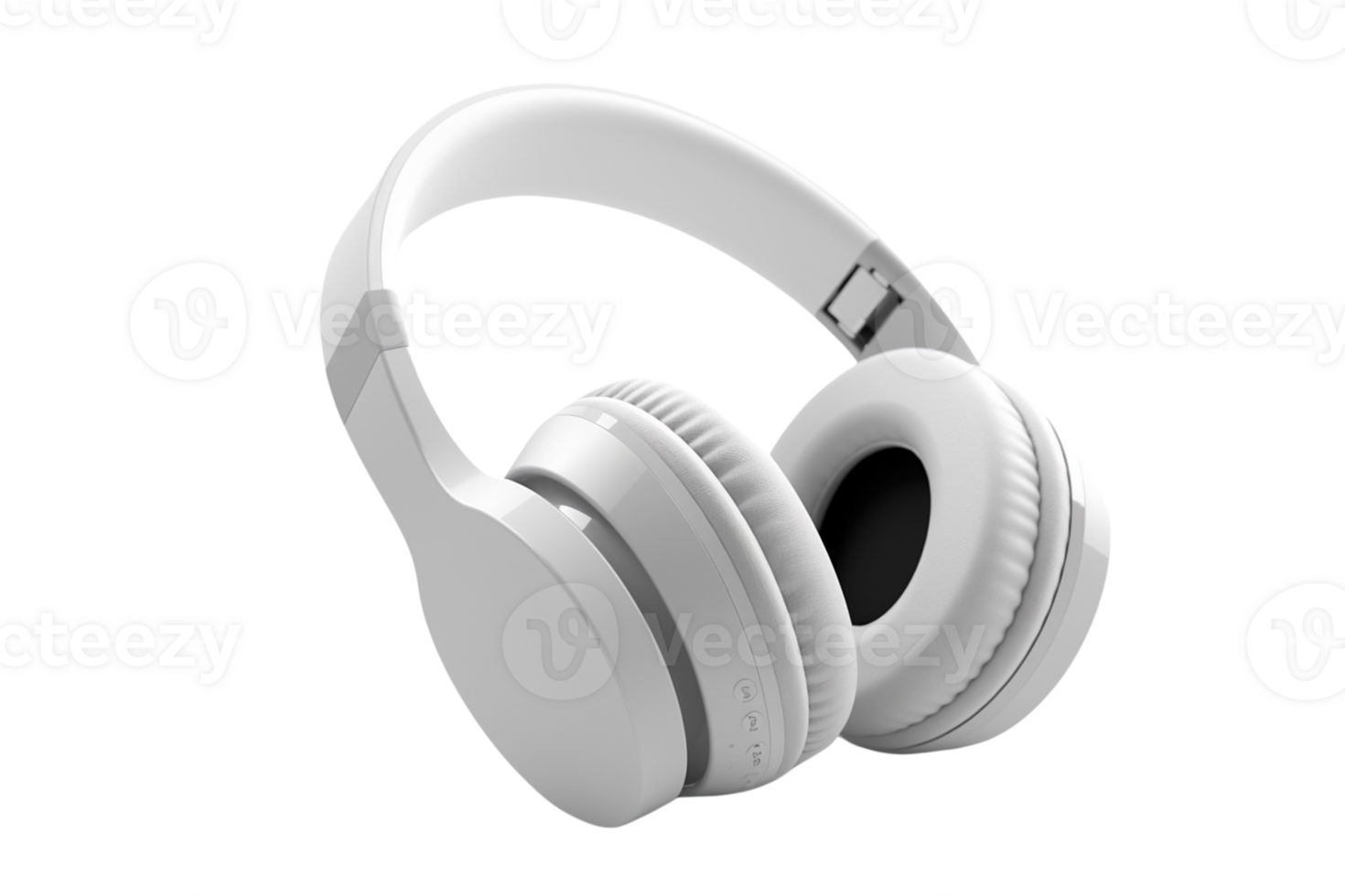 White headphone on transparent background image png