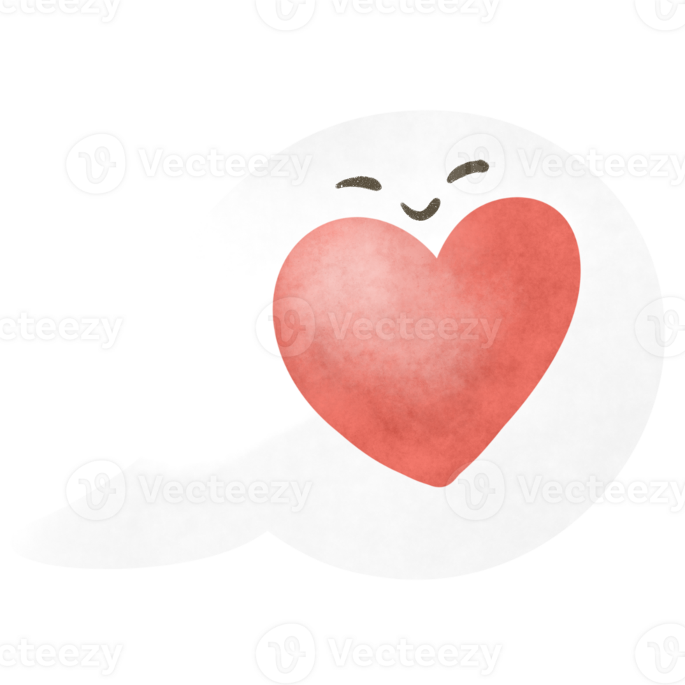 Text message with heart png