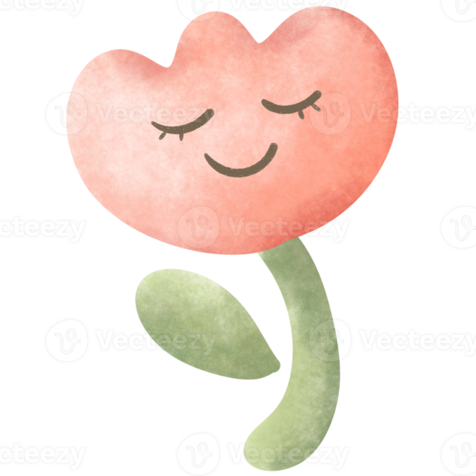 Cute round flower plant png