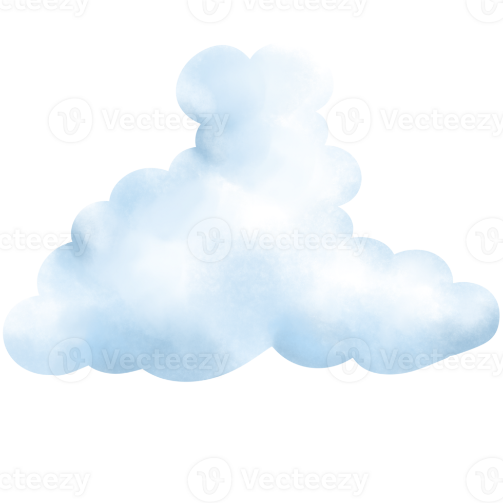 watercolor hand painted clouds png