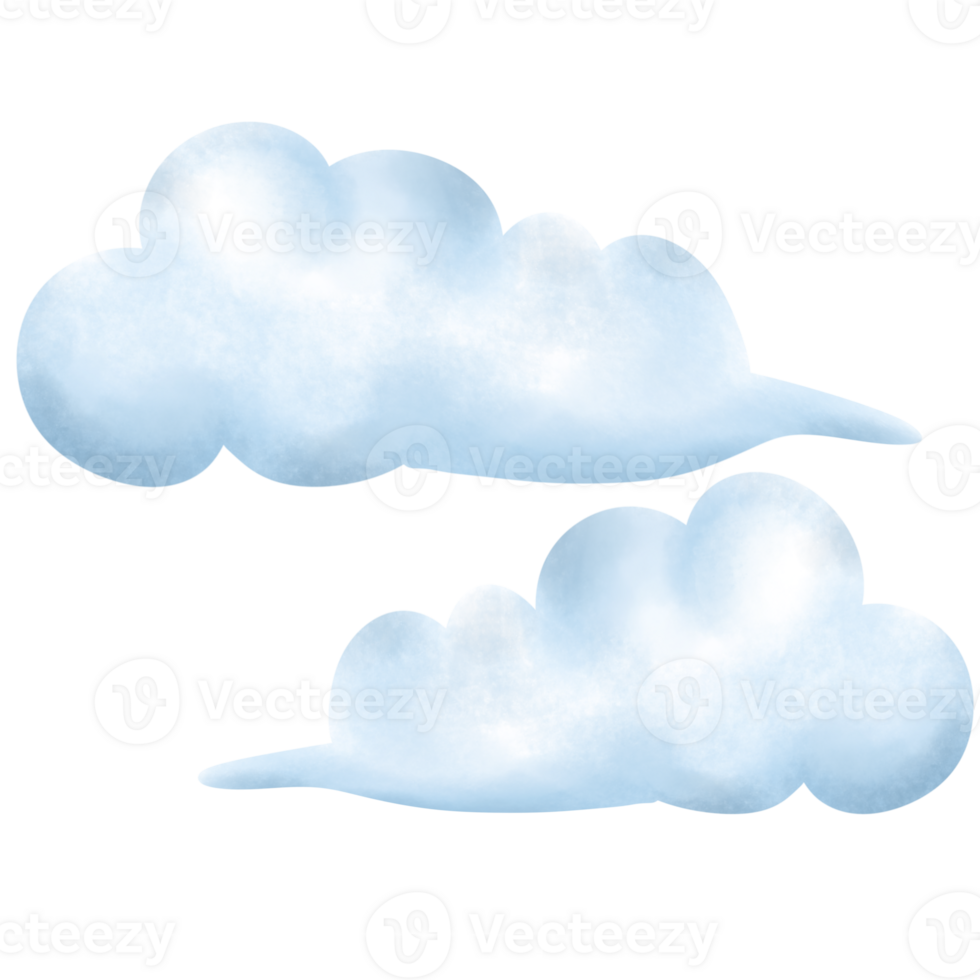 watercolor hand painted clouds png