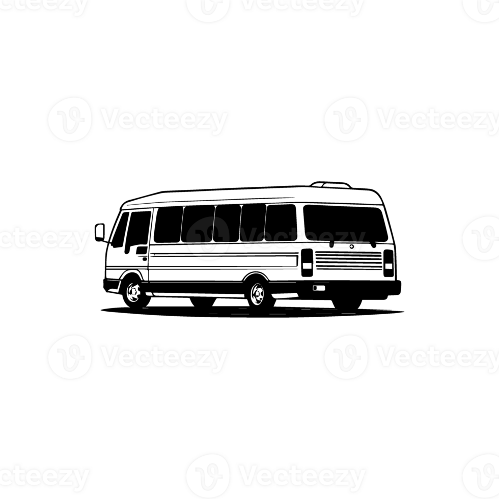 design illustration of a mini bus png