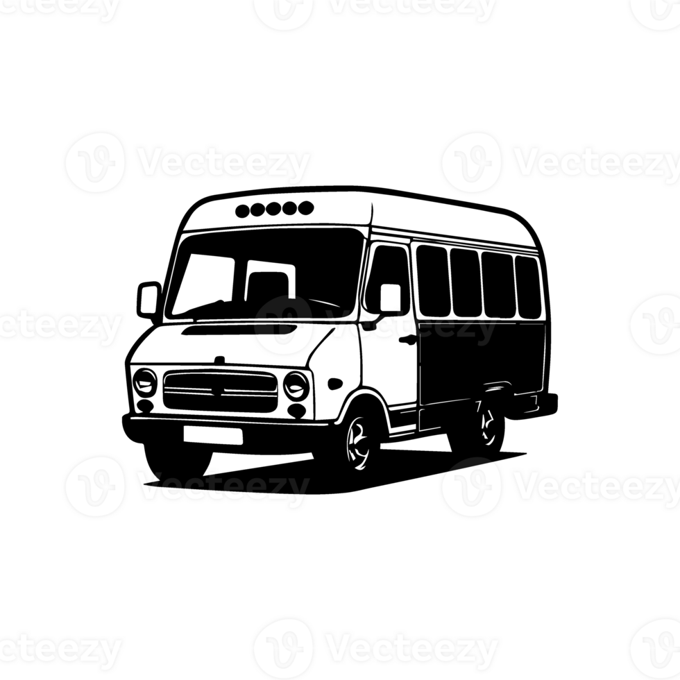 design illustration of a mini bus png