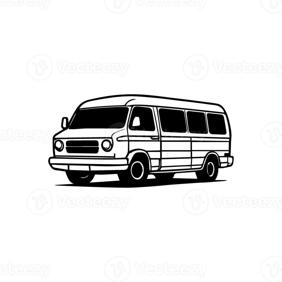design illustration of a mini bus png