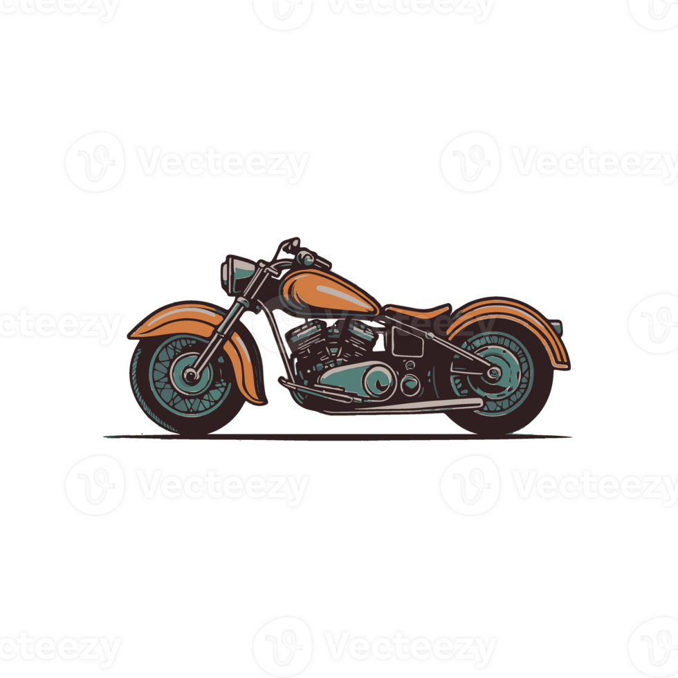 illustration conception avec une classique moto thème png