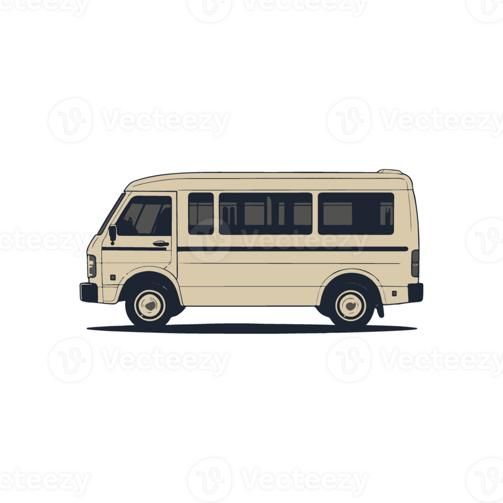 design illustration of a mini bus png