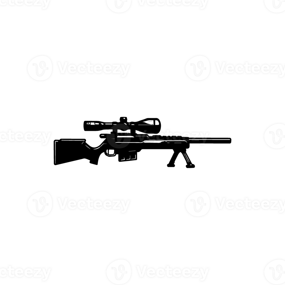 conception illustration de une tireur d'élite fusil png