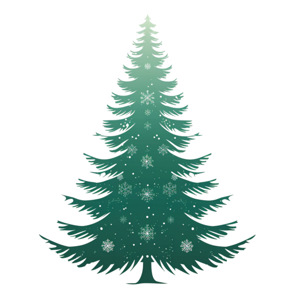 Generated AI Pine Tree ,Christmas Tree isolated on transparent background. png