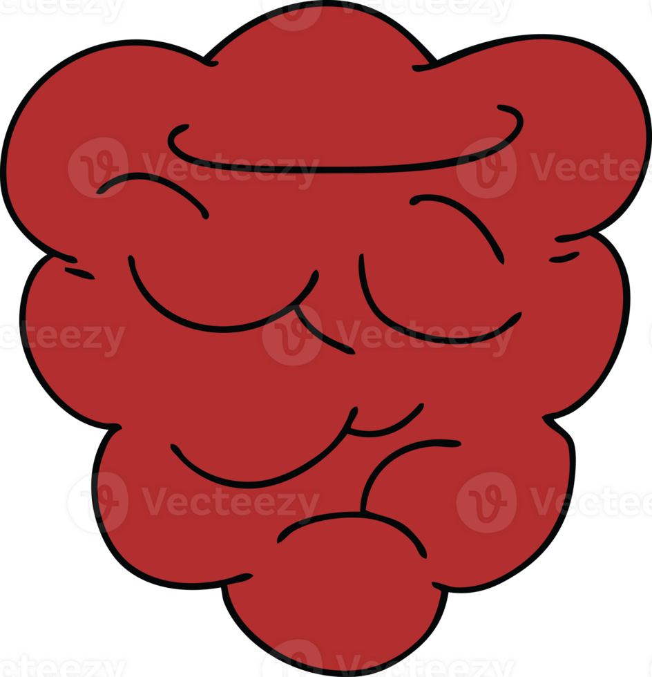 quirky hand drawn cartoon raspberry png