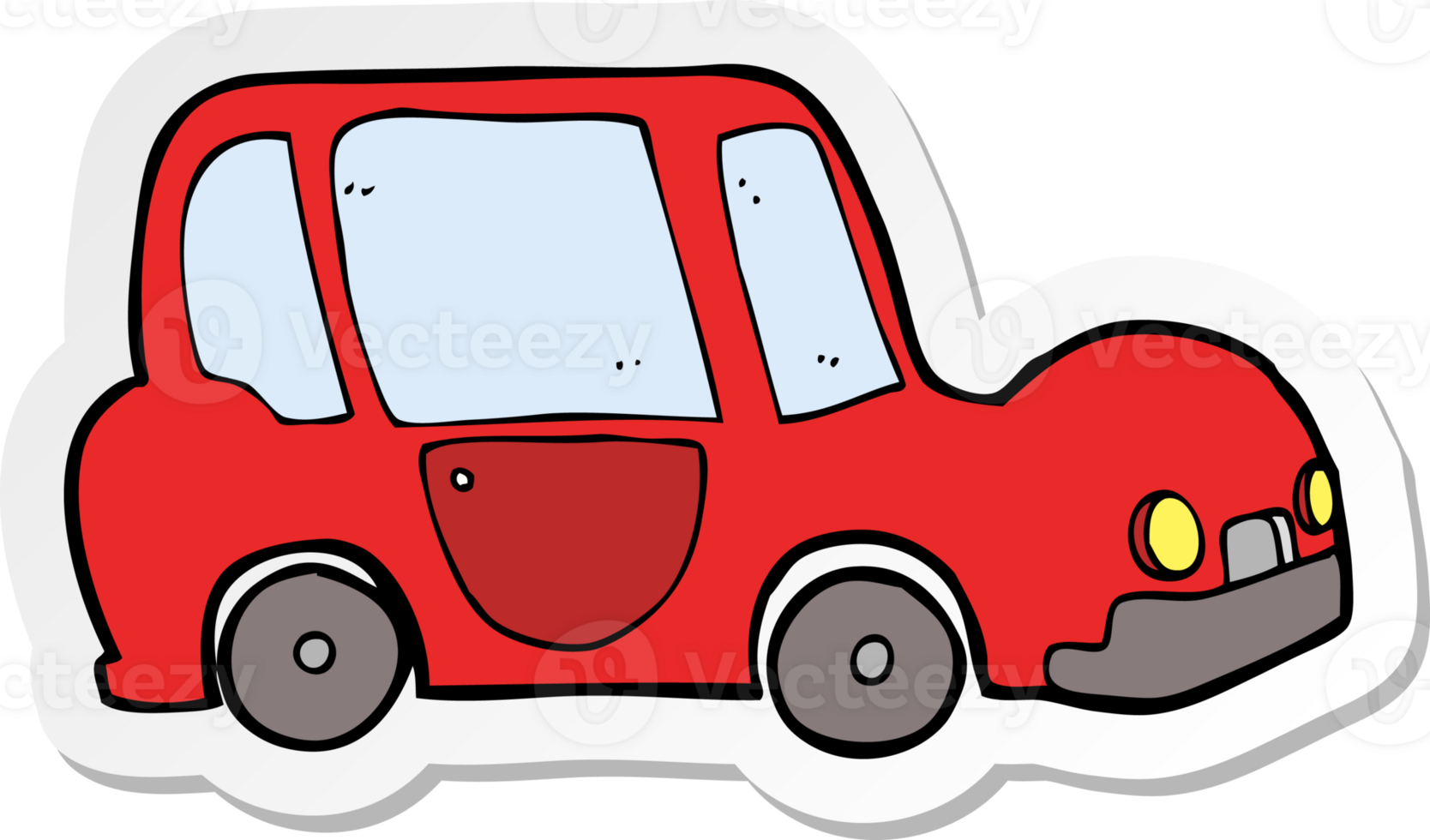 sticker of a cartoon car png