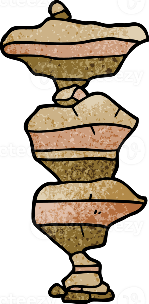 cartoon doodle of stacked stones png