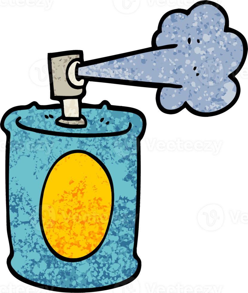 grunge textured illustration cartoon spraypaint can png
