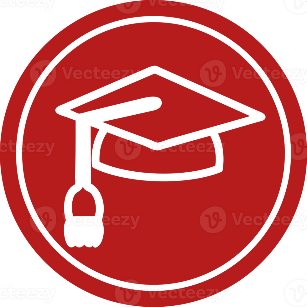 graduation cap circular icon png