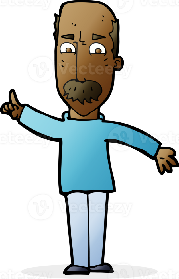 cartoon man issuing stern warning png