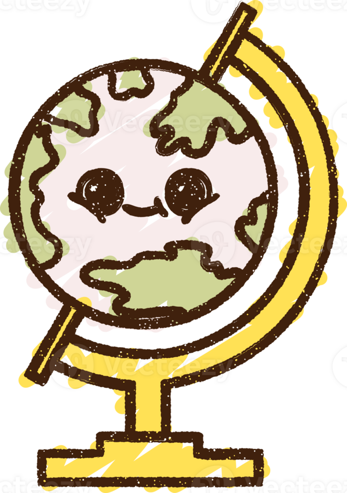 globe krijt tekening png