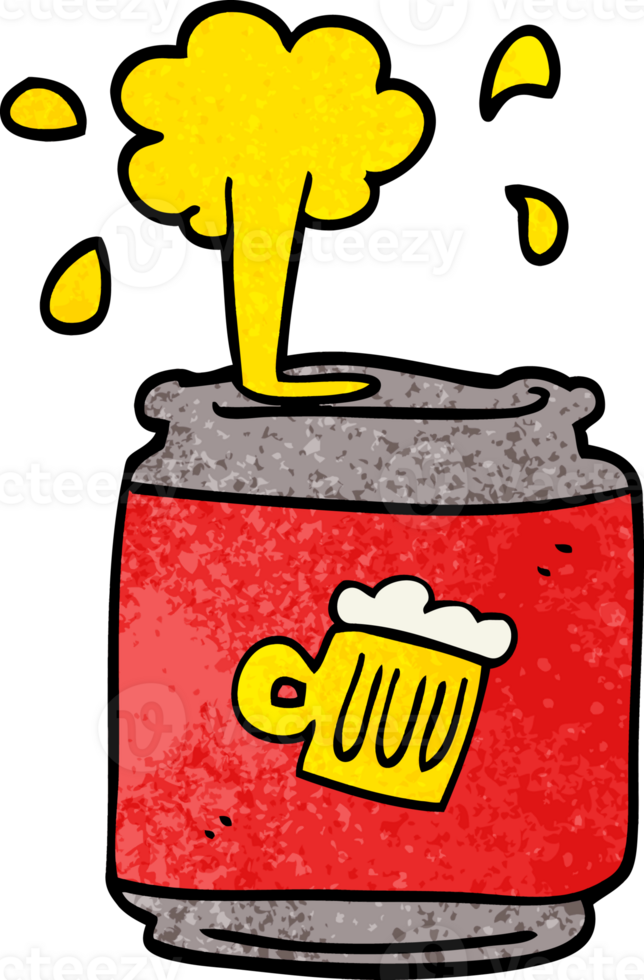 cartoon doodle of a can of beer png