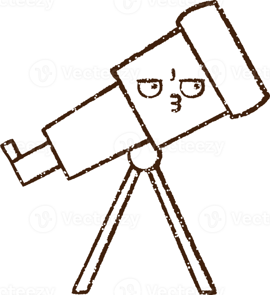 Telescope Charcoal Drawing png