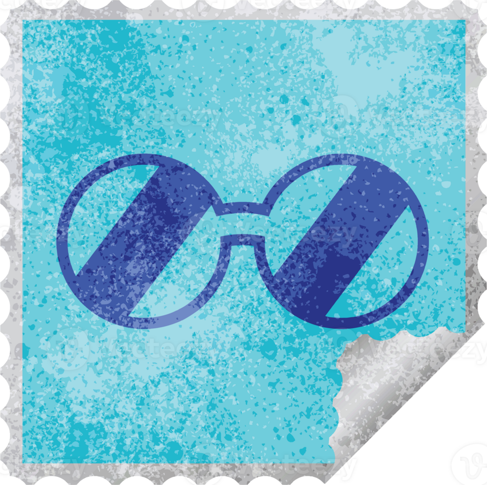 spectacles graphic illustration square peeling sticker png