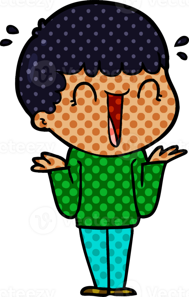 laughing cartoon man shrugging shoulders png