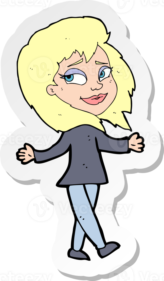 sticker of a stress woman cartoon png