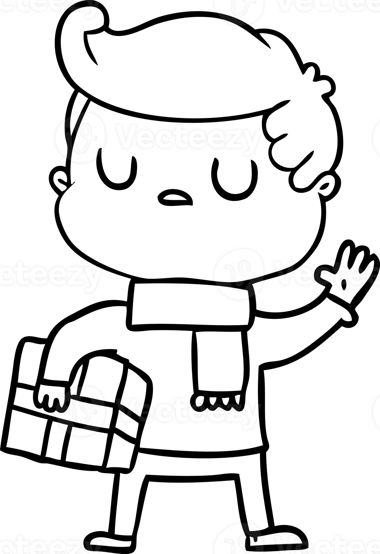 cartoon aloof man 44286050 PNG