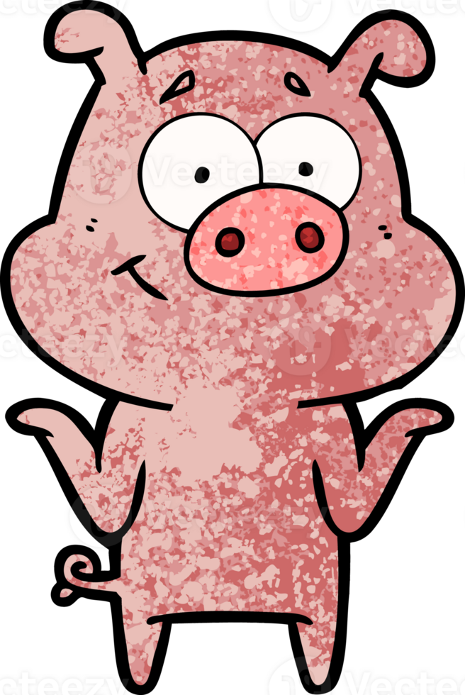 happy cartoon pig png