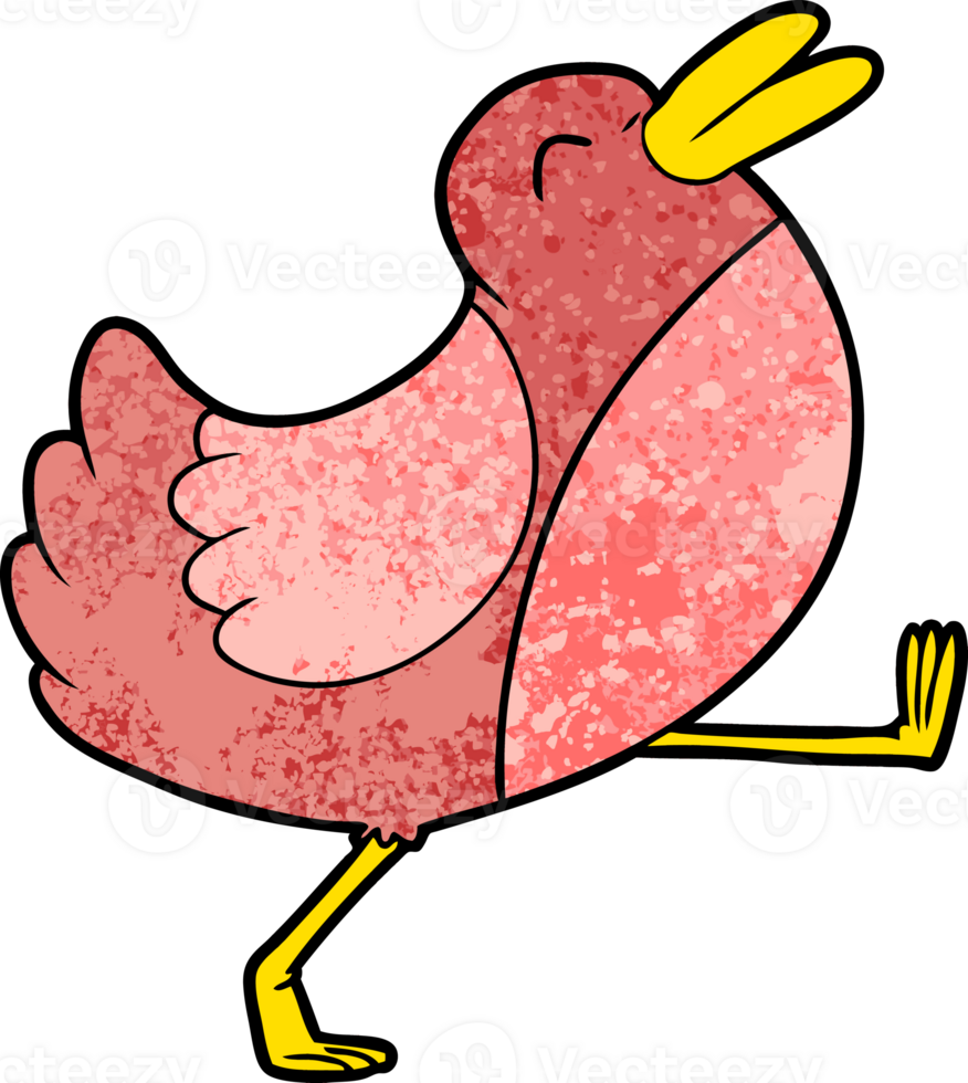 funny cartoon bird walking png