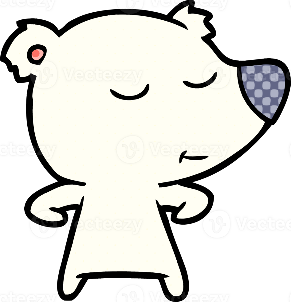happy cartoon polar bear png