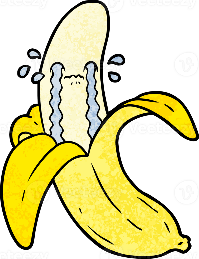 cartoon crying banana png