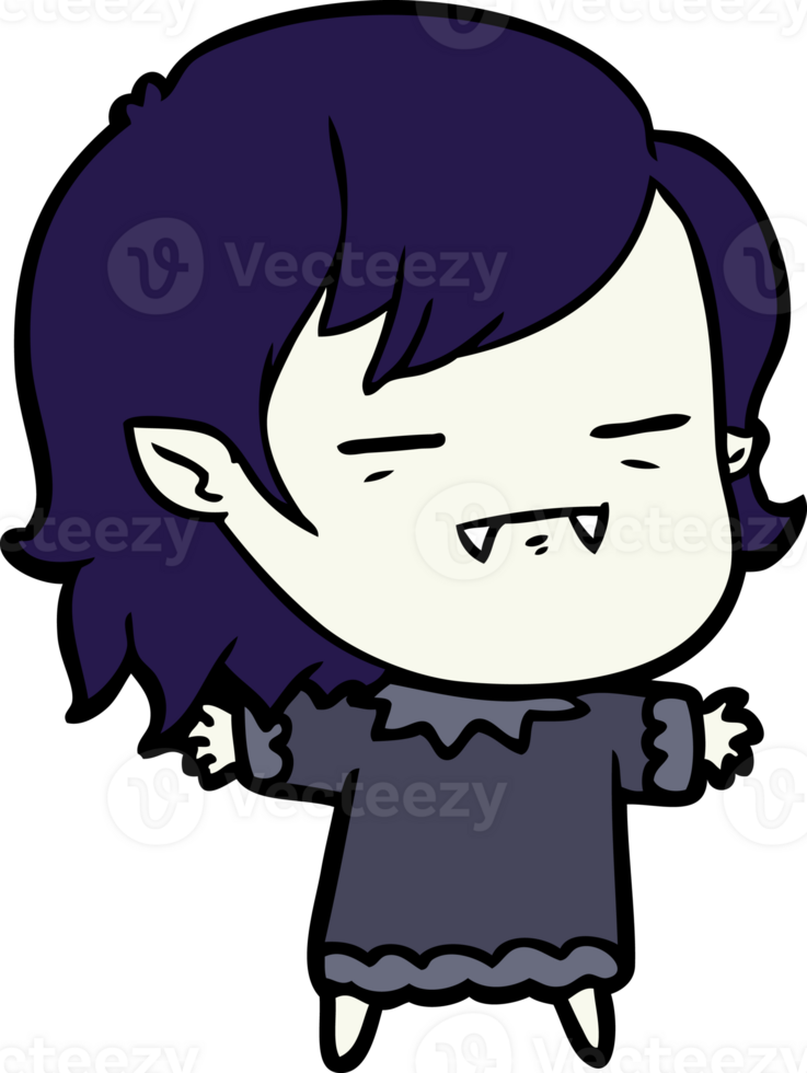 dessin animé fille vampire mort-vivant png