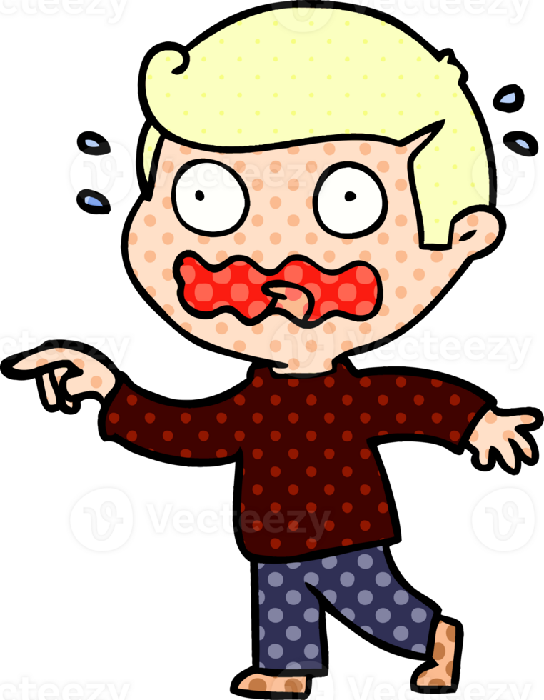 cartoon stressed out pointing png
