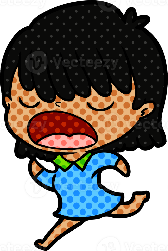 cartoon woman talking loudly png