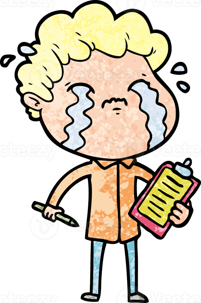 cartoon man crying png