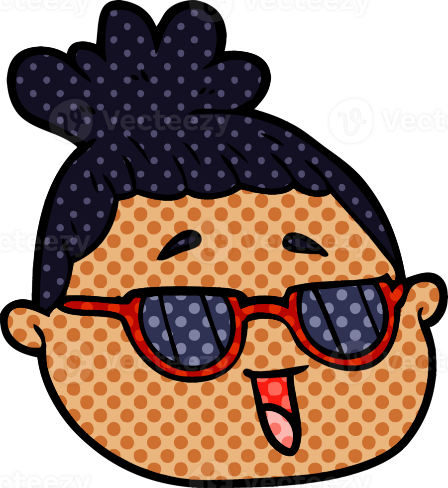 cartoon female face png
