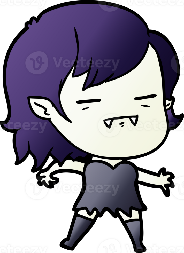 dessin animé fille vampire mort-vivant png