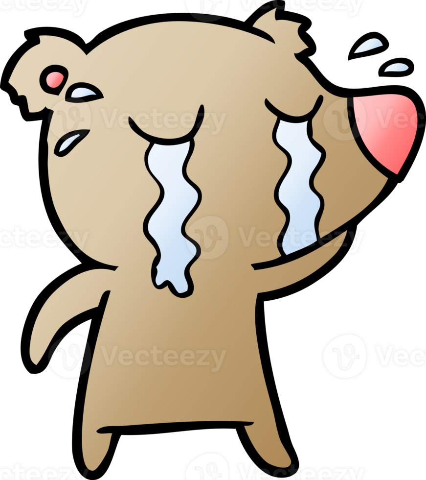 cartoon crying bear png