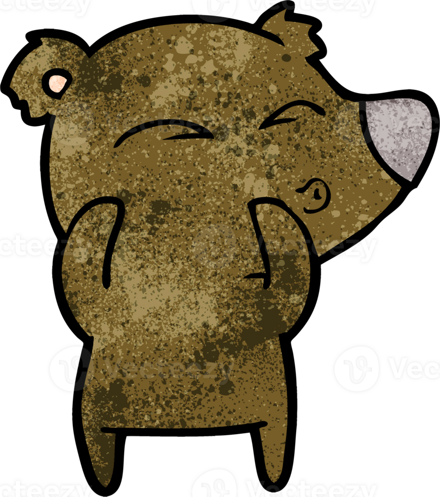 cartoon whistling bear png