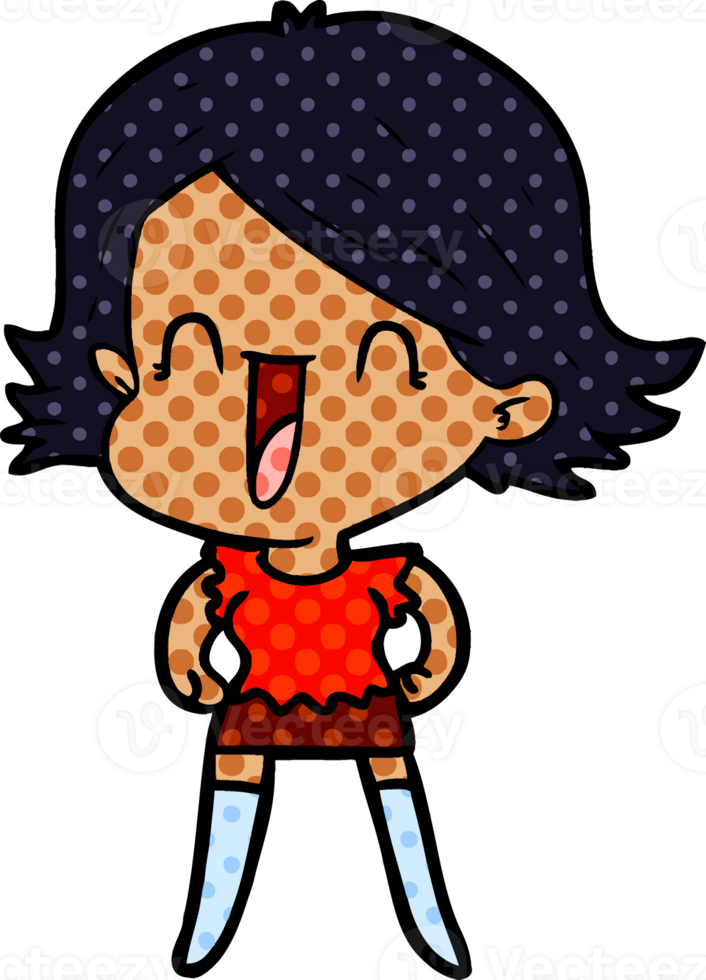 cartoon happy woman png