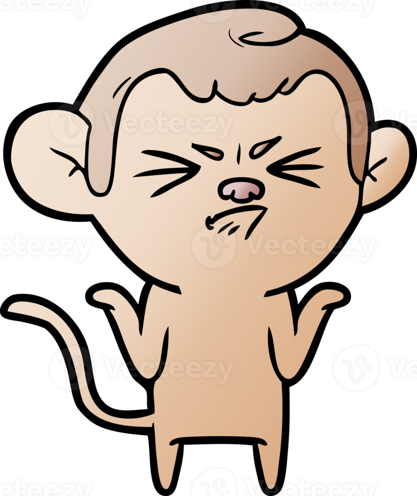 cartoon annoyed monkey png