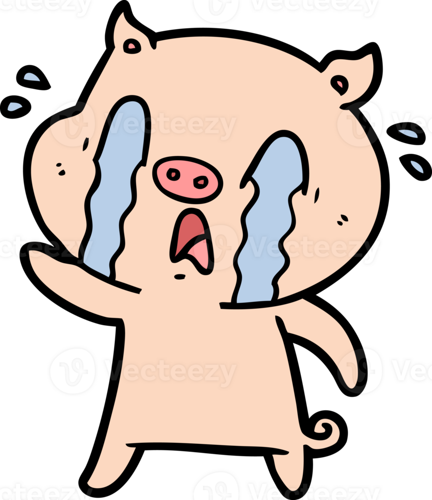 crying pig cartoon png