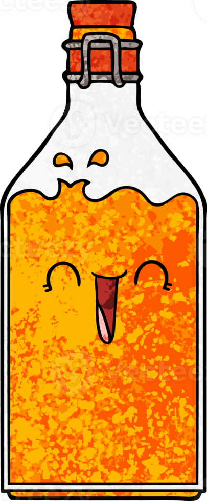 cartoon old juice bottle png